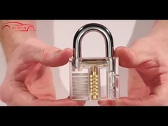 12pcs Black Locksmith Tools Lock Pick Set Transparent lock picking practice kit Tools