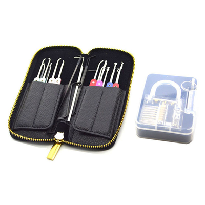 Buy Combination Practice Padlock Set Stainless Steel 22pcs Auto Lock Pick Kit Set Transparent practice padlock pick set online manufacture