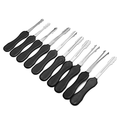 Buy black auto lock pick set 10pcs Double Side Lock Pick Tools online manufacture