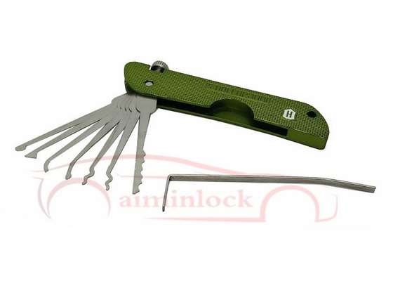 Buy Locksmith Tools Haoshi Foldable 7 in 1 Lock Picking Set Locksmith Tools (Green） online manufacture