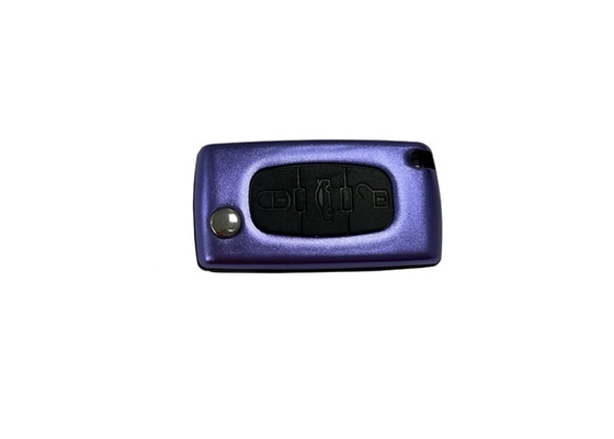 Buy Aluminum Alloy Peugeot Folding Remote Shell Key for Peugeot Purple Replacement online manufacture