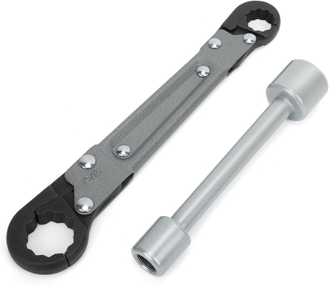 Plumbing Tools Angle Stop Wrench Kit Kwik Tite Angle-On Adjustable Wrench for Professional Plumbers Black and Maintenance worker