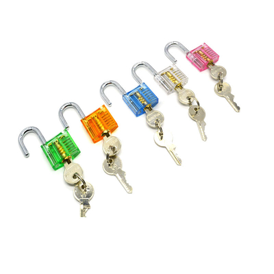 Colourful Mini Version Of Word Transparent Practice Lock Set 5pcs