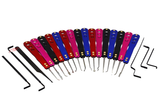 Colorful Lock Pick Set 22 in 1 Aluminum alloy oxidation Auto Lock Pick Kit Locksmith tools